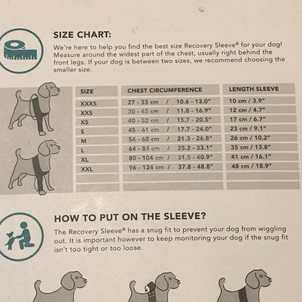 SUITICAL Recovery Sleeve Dog XS Surgery vet recommend cone alt NEW EXTRA SMALL